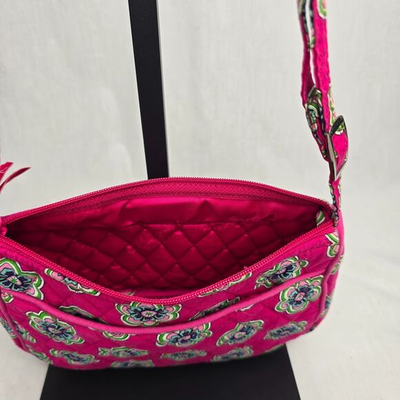 Vera Bradley Pink Swirl Floral Crossbody Bag Little Hipster - Picture 5 of 16